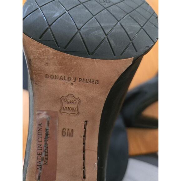 Donald J Pliner Pull On Over The Knee Joan Stretch Leather Boots Black Size 6M - Picture 8 of 11
